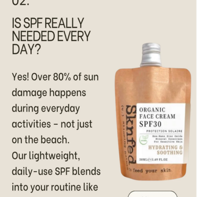Sknfed - Organic Face Cream SPF30